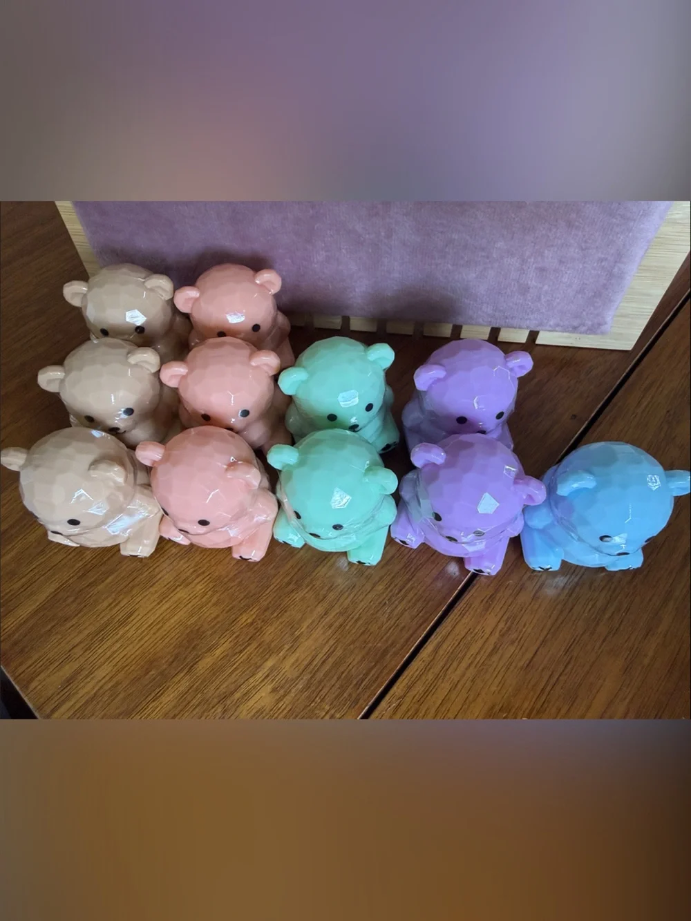 Pastel Lip Balm Bear Treat Jar - Multicolor Set kids party birthday favors
